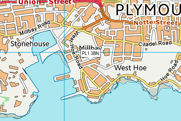 PL1 3BN map - OS VectorMap District (Ordnance Survey)