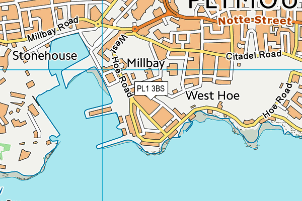 PL1 3BS map - OS VectorMap District (Ordnance Survey)