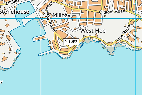 PL1 3BZ map - OS VectorMap District (Ordnance Survey)