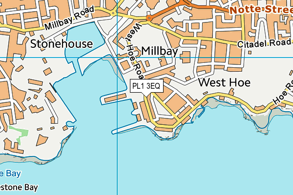 PL1 3EQ map - OS VectorMap District (Ordnance Survey)