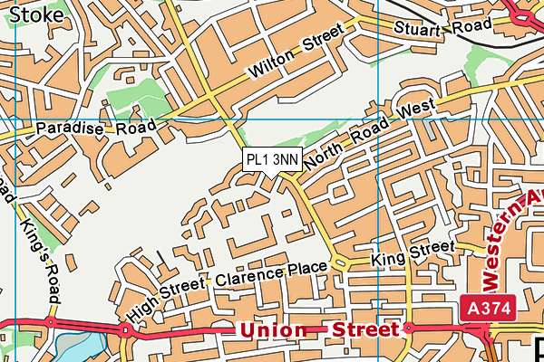 PL1 3NN map - OS VectorMap District (Ordnance Survey)