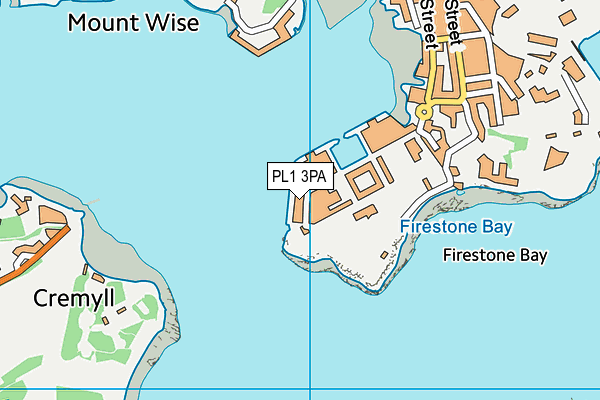 PL1 3PA map - OS VectorMap District (Ordnance Survey)