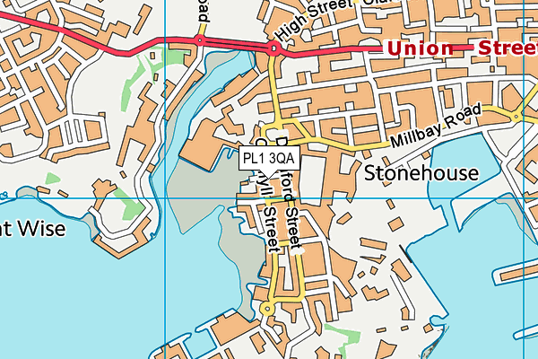 PL1 3QA map - OS VectorMap District (Ordnance Survey)