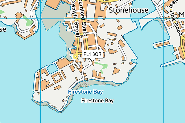 PL1 3QR map - OS VectorMap District (Ordnance Survey)