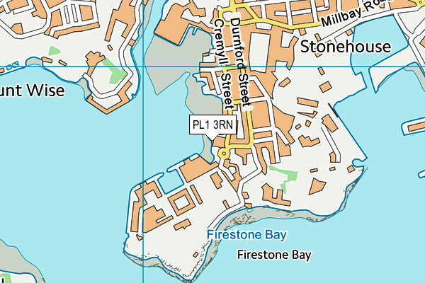 PL1 3RN map - OS VectorMap District (Ordnance Survey)