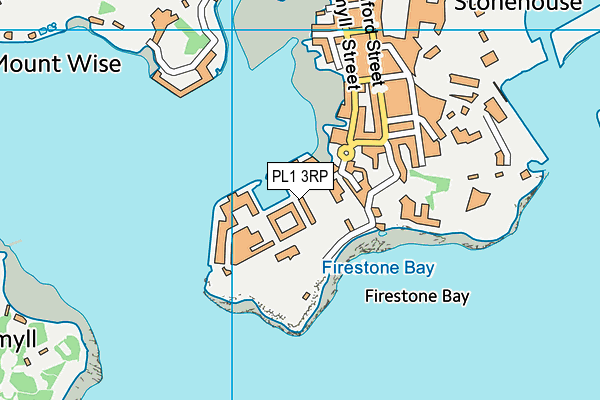 PL1 3RP map - OS VectorMap District (Ordnance Survey)