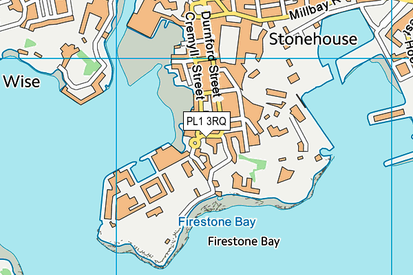 PL1 3RQ map - OS VectorMap District (Ordnance Survey)