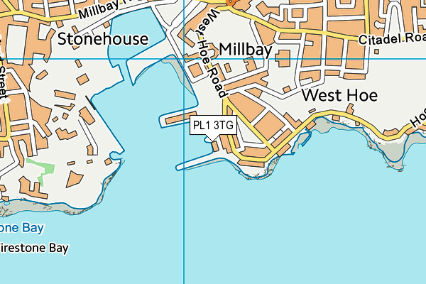 PL1 3TG map - OS VectorMap District (Ordnance Survey)
