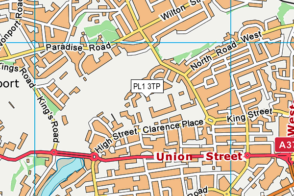 PL1 3TP map - OS VectorMap District (Ordnance Survey)