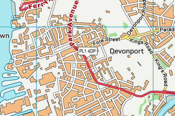 PL1 4DP map - OS VectorMap District (Ordnance Survey)