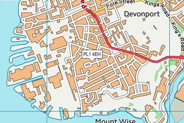 PL1 4EH map - OS VectorMap District (Ordnance Survey)