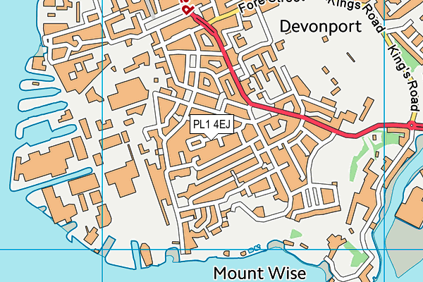 PL1 4EJ map - OS VectorMap District (Ordnance Survey)