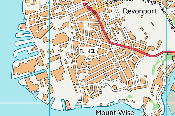 PL1 4EL map - OS VectorMap District (Ordnance Survey)