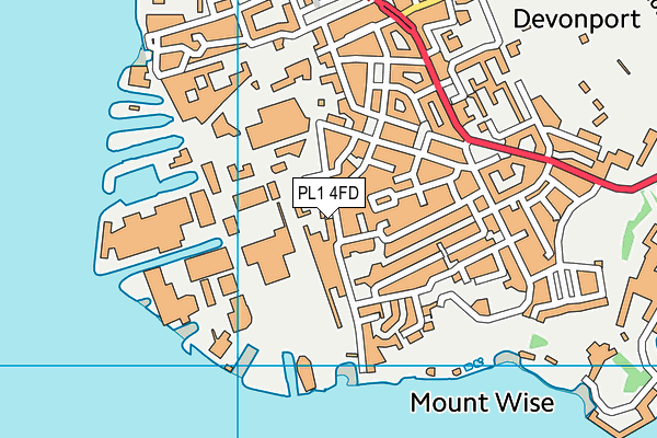 PL1 4FD map - OS VectorMap District (Ordnance Survey)