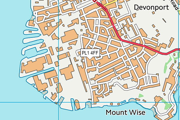 PL1 4FF map - OS VectorMap District (Ordnance Survey)