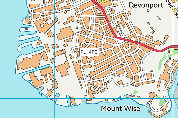 PL1 4FG map - OS VectorMap District (Ordnance Survey)