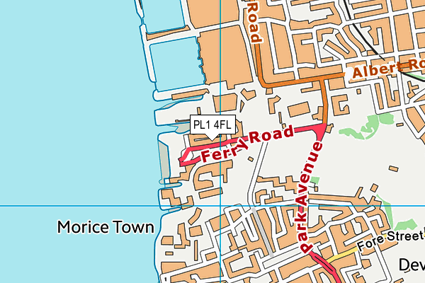 PL1 4FL map - OS VectorMap District (Ordnance Survey)