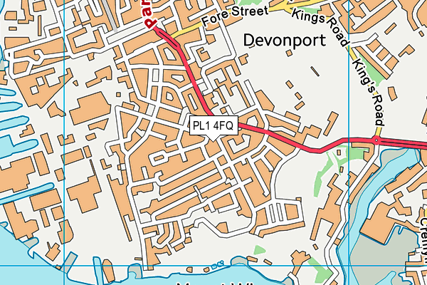 PL1 4FQ map - OS VectorMap District (Ordnance Survey)