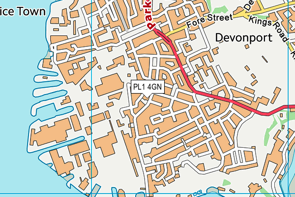 PL1 4GN map - OS VectorMap District (Ordnance Survey)