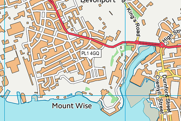 PL1 4GQ map - OS VectorMap District (Ordnance Survey)