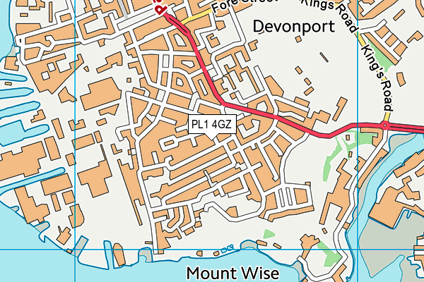 PL1 4GZ map - OS VectorMap District (Ordnance Survey)