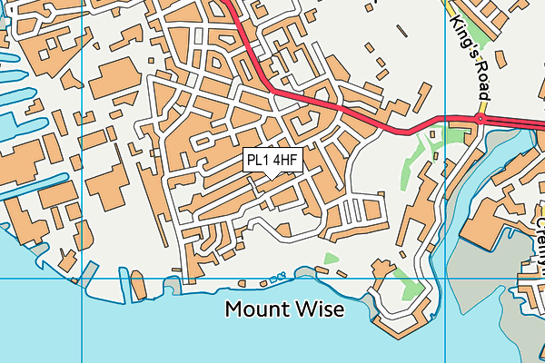 PL1 4HF map - OS VectorMap District (Ordnance Survey)