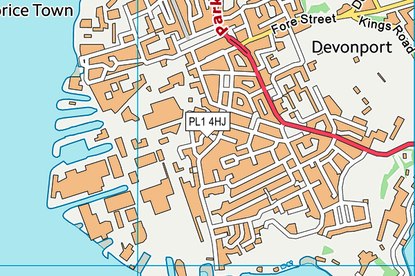 PL1 4HJ map - OS VectorMap District (Ordnance Survey)