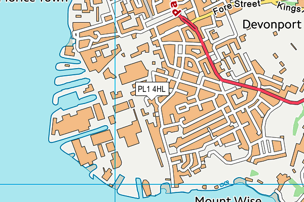 PL1 4HL map - OS VectorMap District (Ordnance Survey)