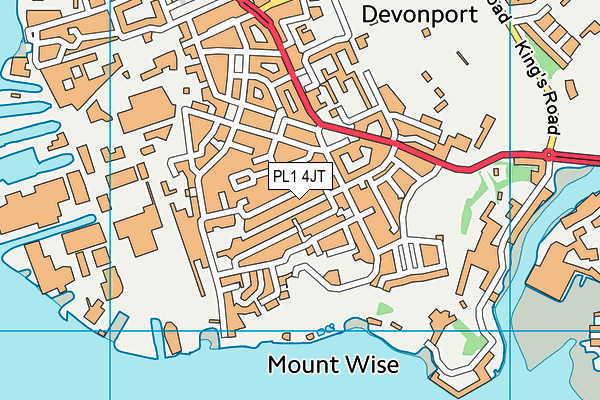 PL1 4JT map - OS VectorMap District (Ordnance Survey)