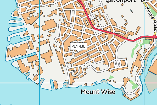 PL1 4JU map - OS VectorMap District (Ordnance Survey)