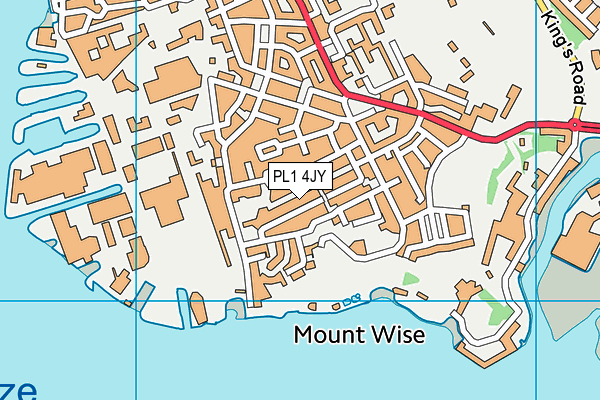 PL1 4JY map - OS VectorMap District (Ordnance Survey)