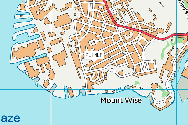 PL1 4LF map - OS VectorMap District (Ordnance Survey)