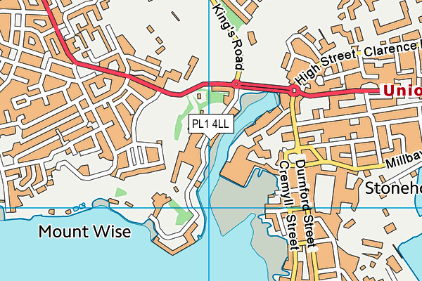 PL1 4LL map - OS VectorMap District (Ordnance Survey)