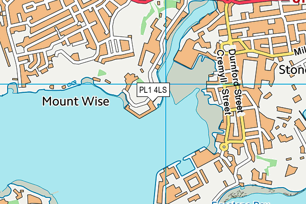 PL1 4LS map - OS VectorMap District (Ordnance Survey)