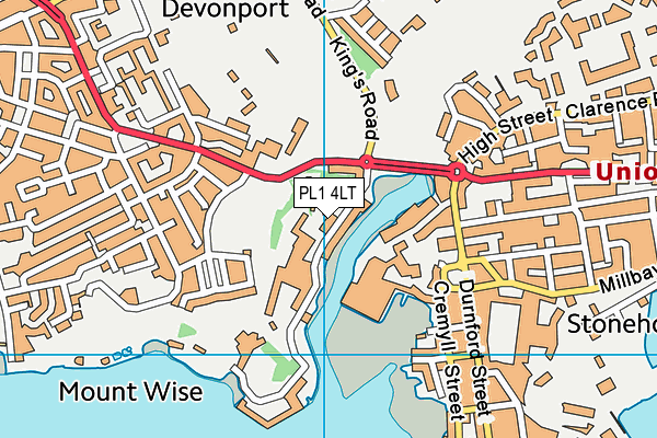 PL1 4LT map - OS VectorMap District (Ordnance Survey)