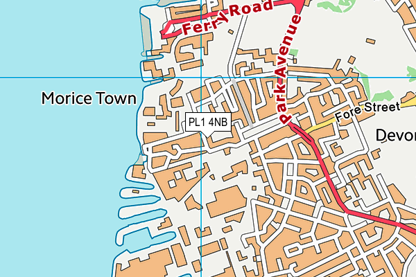 PL1 4NB map - OS VectorMap District (Ordnance Survey)