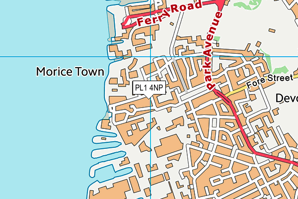 PL1 4NP map - OS VectorMap District (Ordnance Survey)