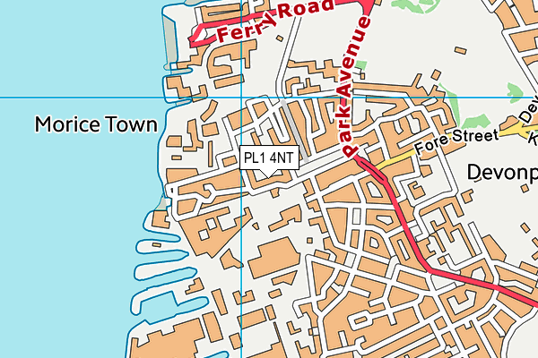 PL1 4NT map - OS VectorMap District (Ordnance Survey)