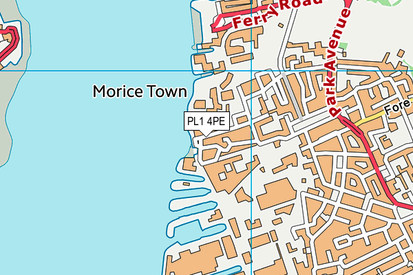 PL1 4PE map - OS VectorMap District (Ordnance Survey)