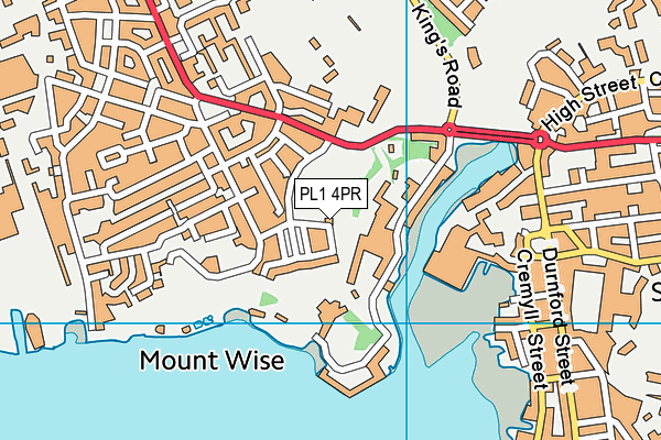 PL1 4PR map - OS VectorMap District (Ordnance Survey)