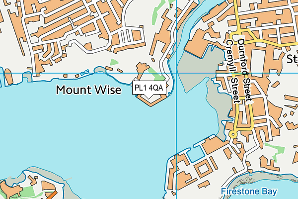 PL1 4QA map - OS VectorMap District (Ordnance Survey)