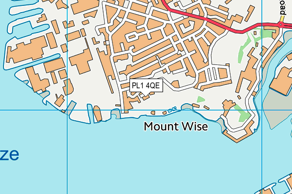 Mount Wise Swimming Pools map (PL1 4QE) - OS VectorMap District (Ordnance Survey)