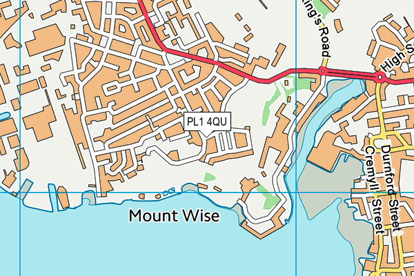 PL1 4QU map - OS VectorMap District (Ordnance Survey)