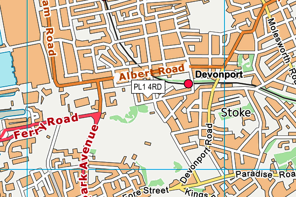 PL1 4RD map - OS VectorMap District (Ordnance Survey)