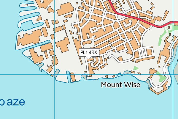 PL1 4RX map - OS VectorMap District (Ordnance Survey)