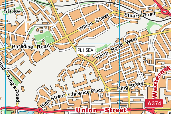 Victoria Park (Plymouth) map (PL1 5EA) - OS VectorMap District (Ordnance Survey)