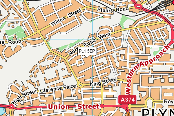 PL1 5EP map - OS VectorMap District (Ordnance Survey)