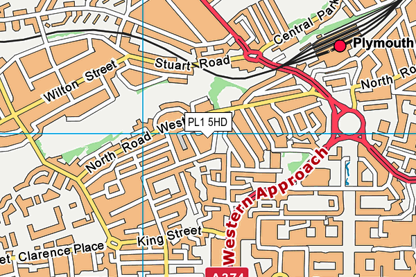 PL1 5HD map - OS VectorMap District (Ordnance Survey)