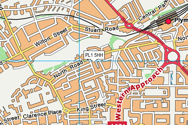 PL1 5HH map - OS VectorMap District (Ordnance Survey)