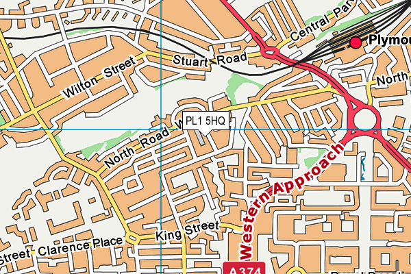 PL1 5HQ map - OS VectorMap District (Ordnance Survey)